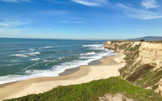 View of the beach from Cowell-Purisima Coastal Trail