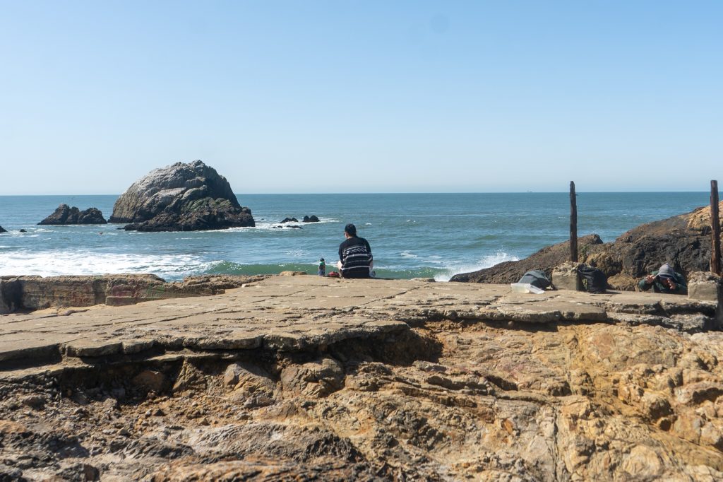 View of the coast at Lands End in San Francisco