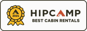 The Audrey Edna Cabin was awarded best cabin rental by Hipcamp.